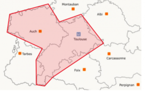 carte Haute-Garonne, Gers