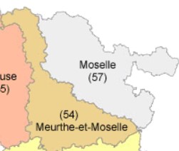 carte Moselle, Meurthe-et-Moselle
